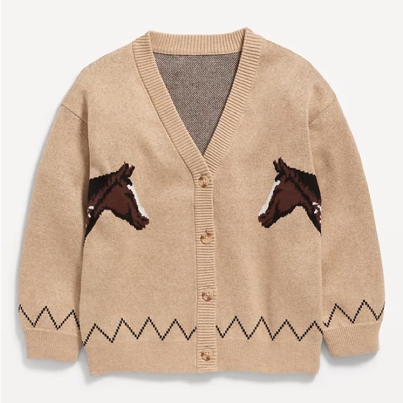Old Navy Other - Horse slouchy long sleeve cardigan